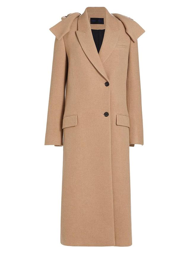 Womens Reed Hooded Melange Wool Coat Product Image