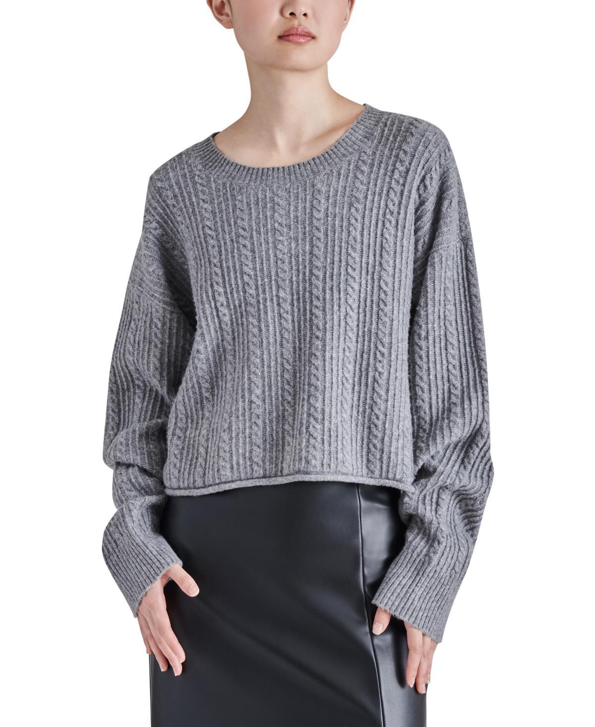 Steve Madden Aerin Sweater (Heather Grey) Women's Clothing Product Image