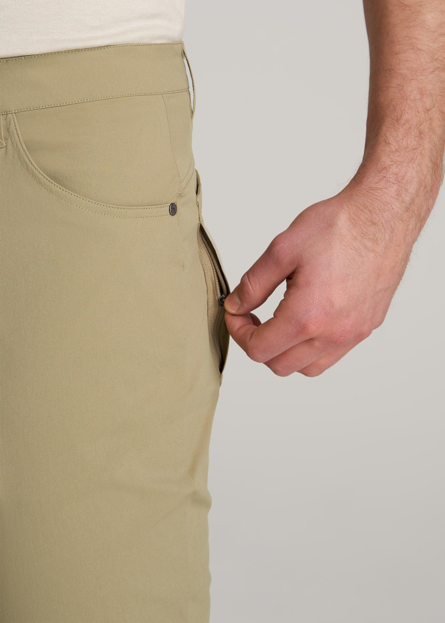 TAPERED-FIT Traveler Pants for Tall Men in Tan Male Product Image