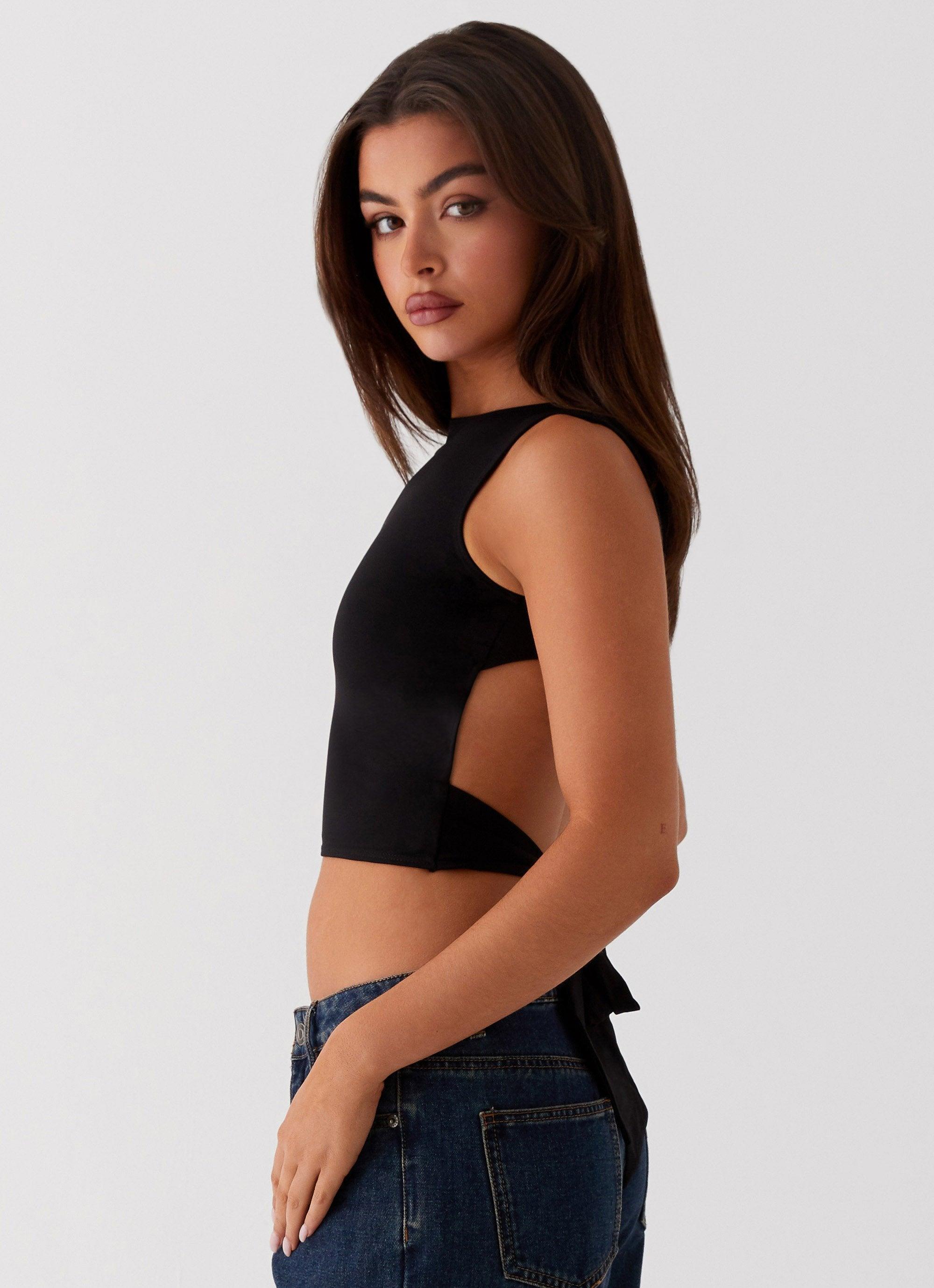 Saskie Crop Top - Black Product Image