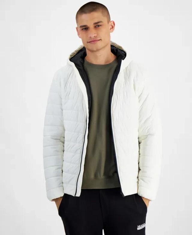 Hugo By  Men's Barvi2435 Slim-fit Quilted Full-zip Liner Jacket In White Product Image