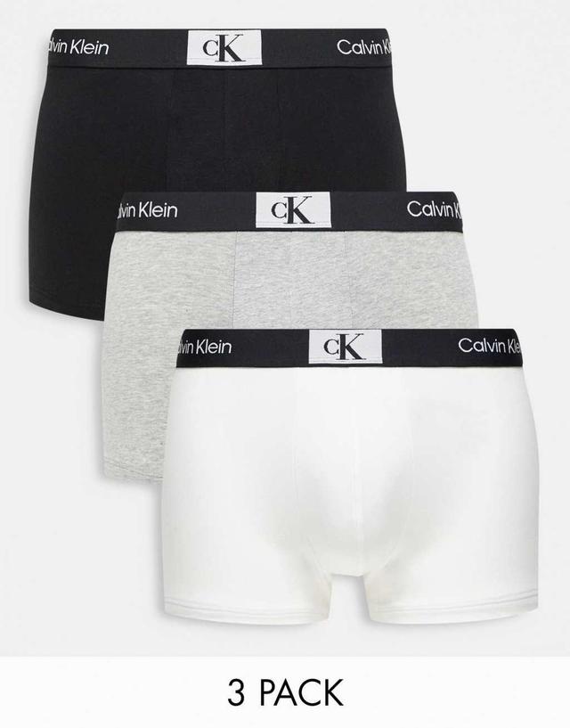 Calvin Klein CK 96 3 pack cotton trunks in multi Product Image