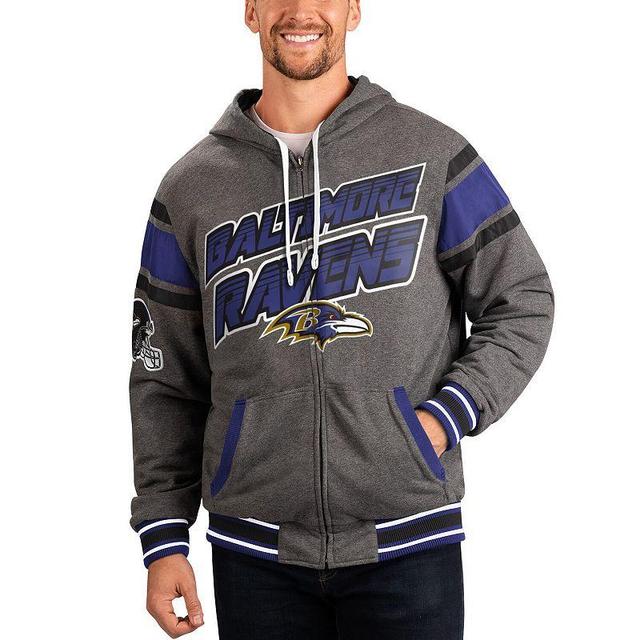 Mens G-III Sports by Carl Banks /Gray Cleveland s Extreme Full Back Reversible Hoodie Full-Zip Jacket Product Image