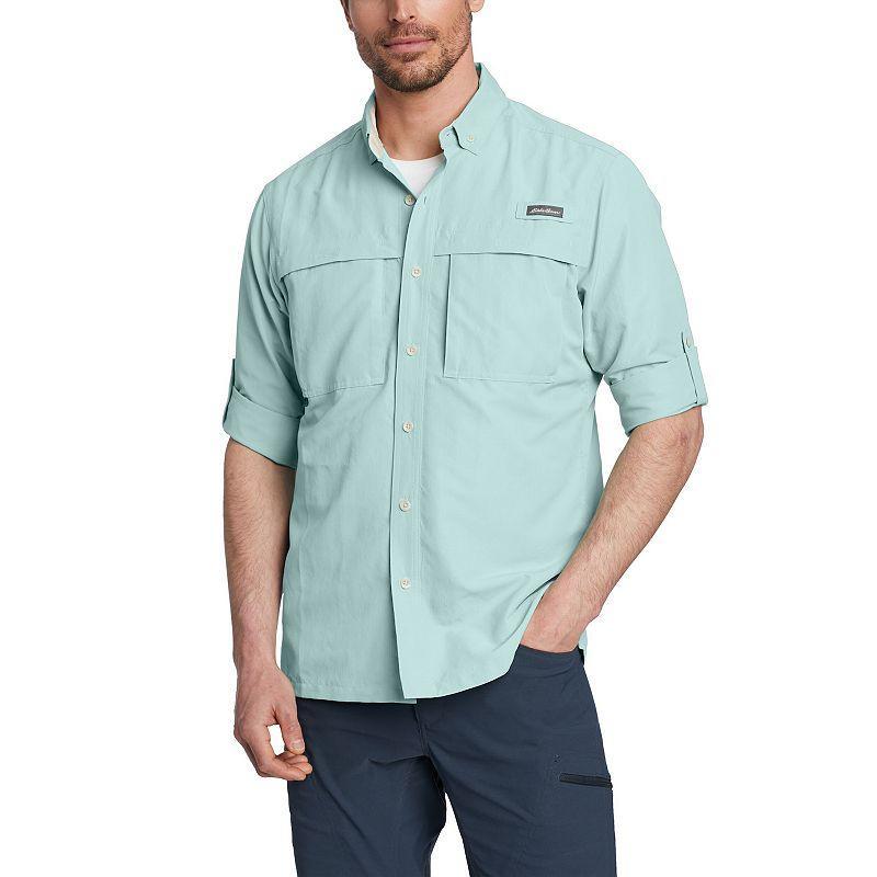 Mens Eddie Bauer Ripstop Guide Long Sleeve Button-Down Shirt Product Image