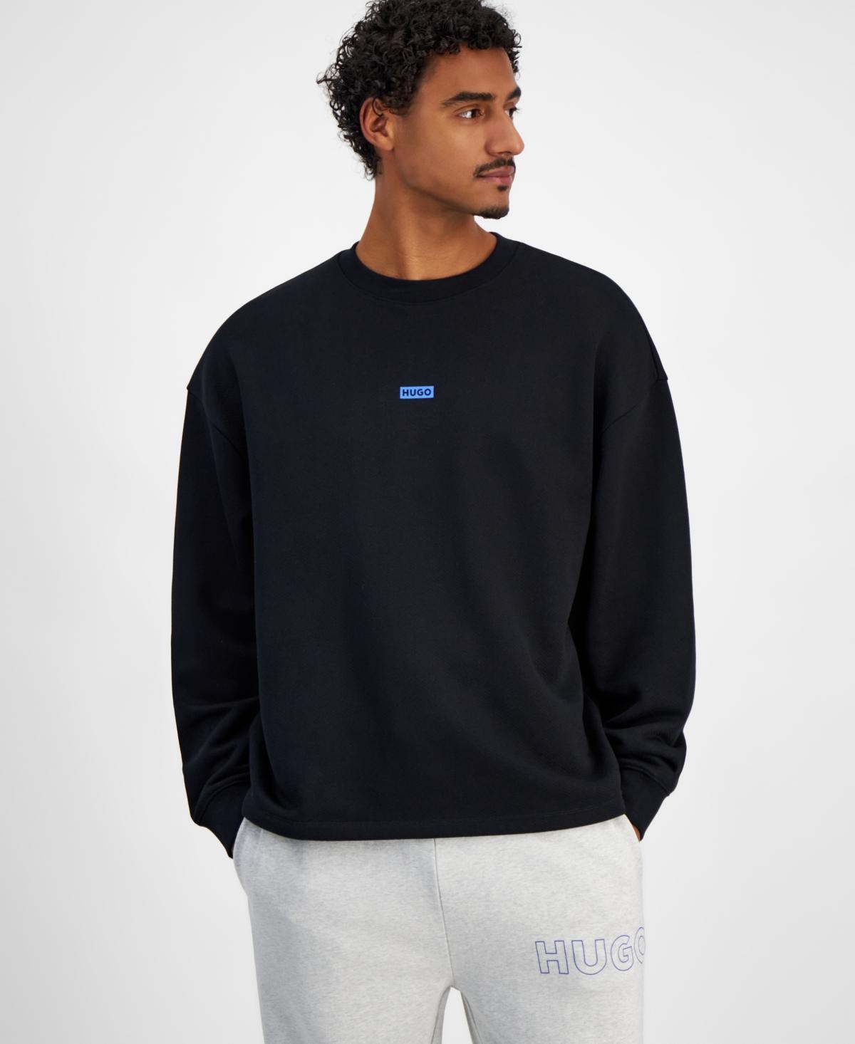 Hugo Boss Mens Naviu Relaxed Fit Long Sleeve Crewneck Logo Sweatshirt Product Image