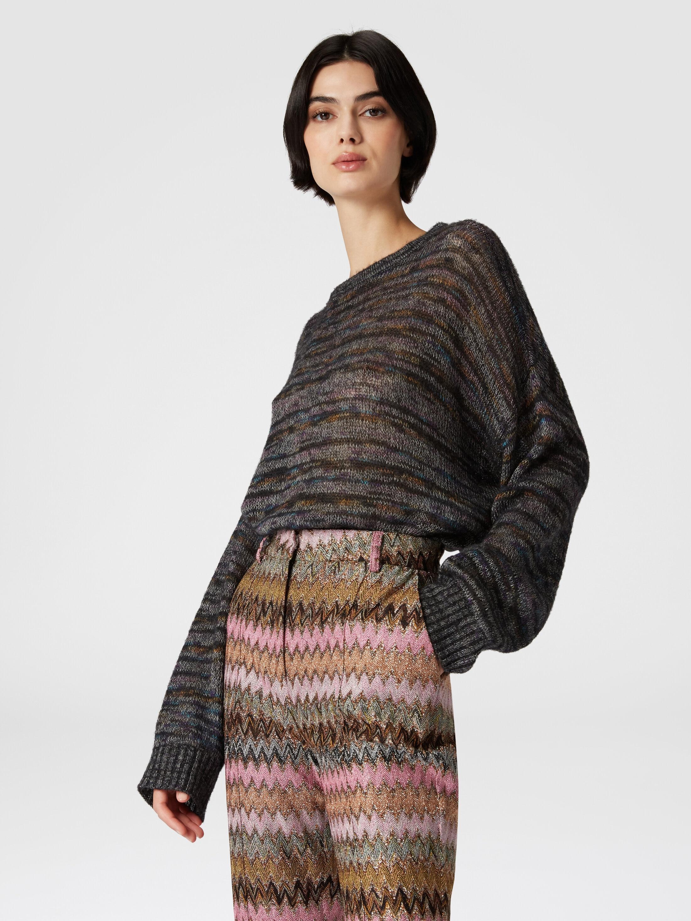 Crewneck pullover in viscose, alpaca and wool Product Image