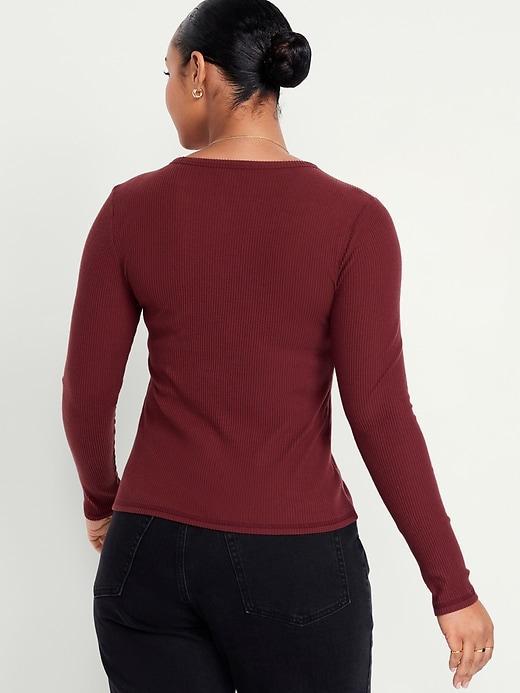 Plush-Knit Long-Sleeve T-Shirt Product Image