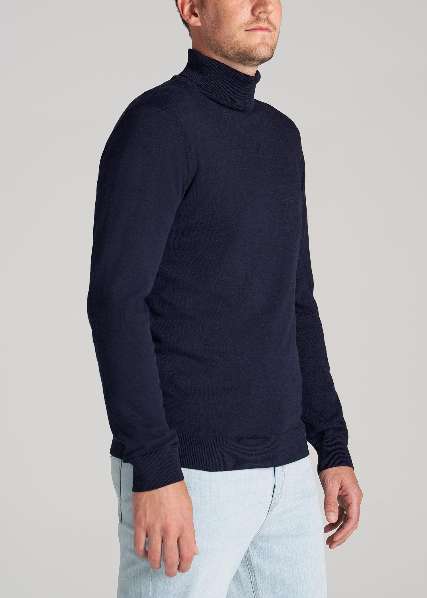 Men's Tall Turtleneck Sweater in Patriot Blue Male Product Image