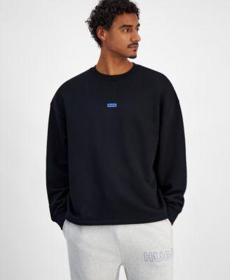 Hugo Boss Mens Naviu Relaxed Fit Long Sleeve Crewneck Logo Sweatshirt Product Image