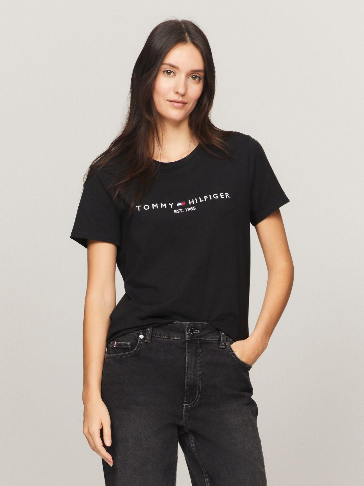 Tommy Hilfiger Women's Embroidered Tommy Logo T-Shirt Product Image