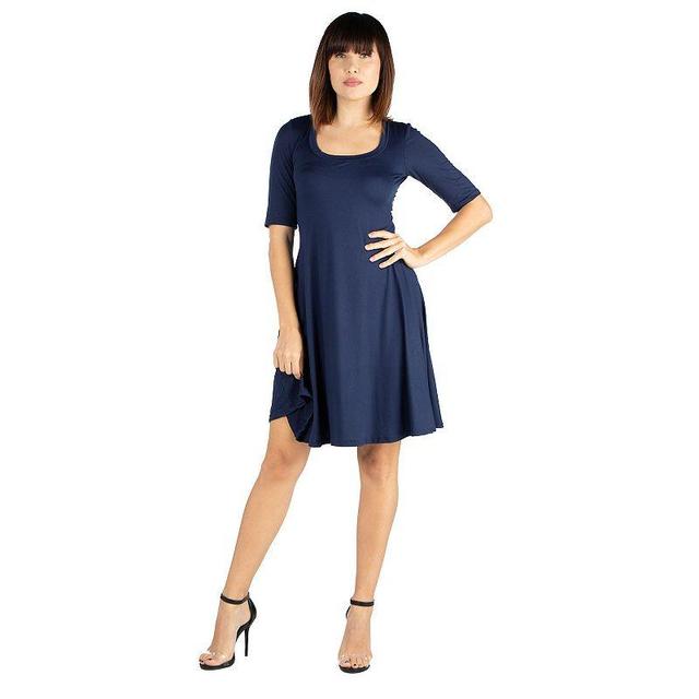 Womens 24seven Comfort Apparel Knee Length A-Line Dress Product Image