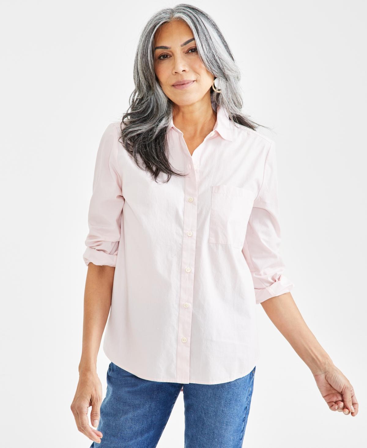 Women's Cotton Button Up Shirt, Created for Macy's Product Image