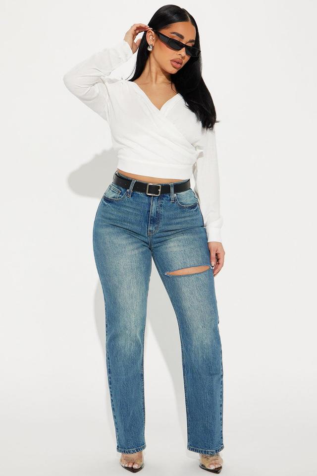 Off The Handle Straight Leg Jeans - Medium Wash Product Image