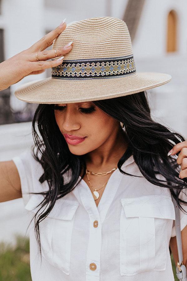 Bubbly On The Boat Raffia Hat In Ivory Product Image