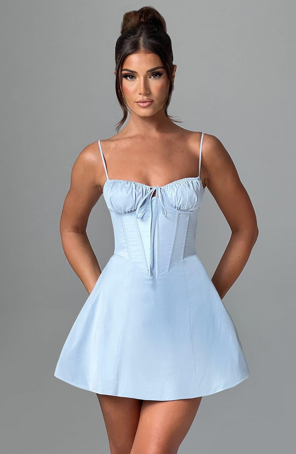 Lacey Mini Dress - Blue Product Image