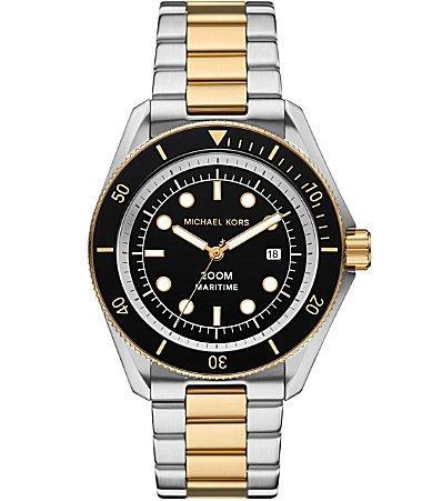 Michael Kors Mens Maritime Three-Hand Two-Tone Stainless Steel Watch 42mm - Two-tone Product Image