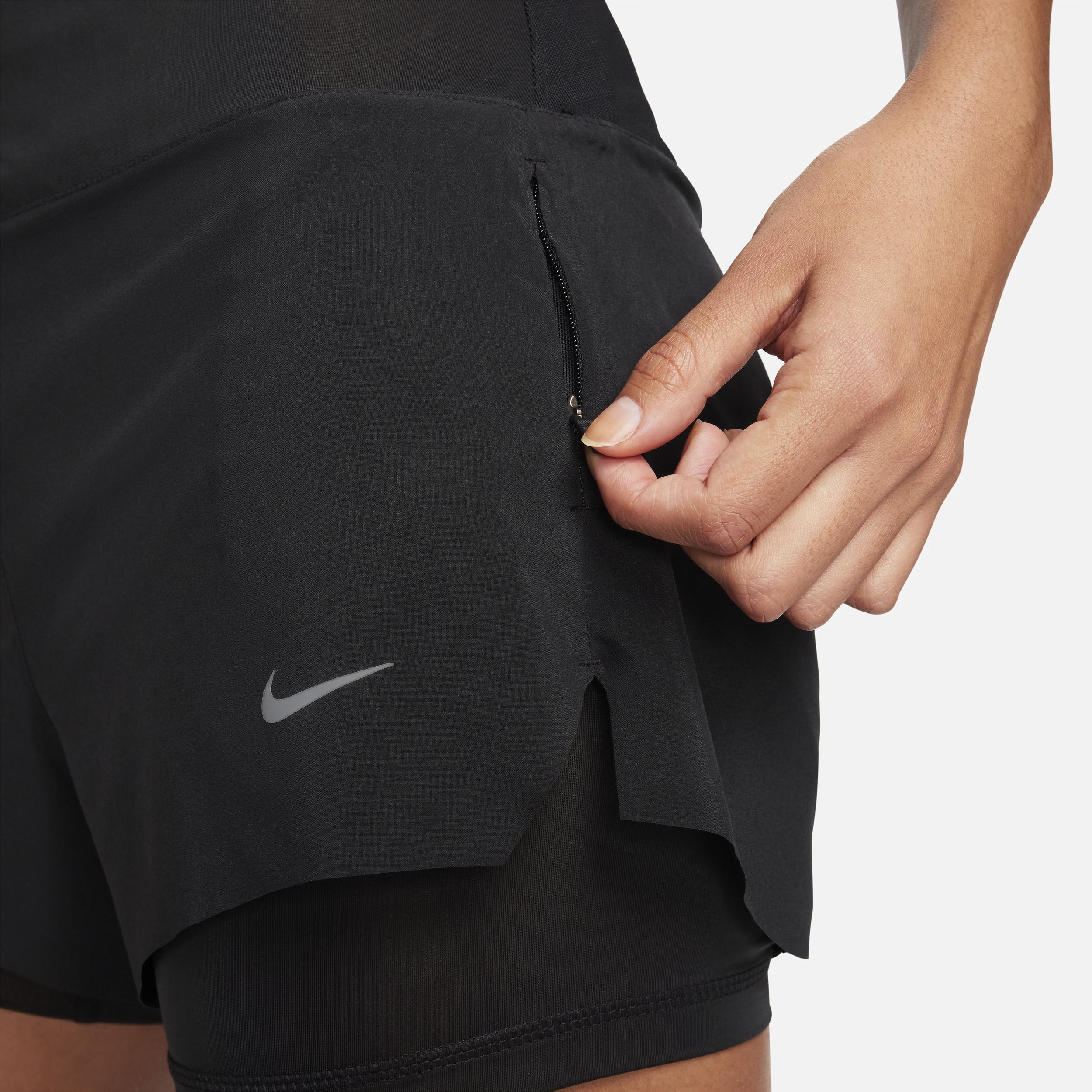 Nike Women's Dri-FIT Swift Mid-Rise 3" 2-in-1 Running Shorts with Pockets Product Image