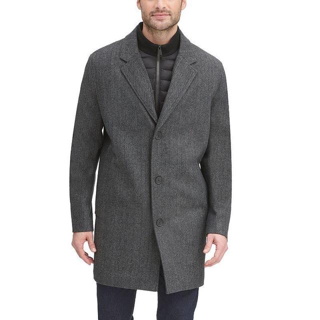 Mens Dockers Midweight Wool-Blend Topcoat with Quilted Bib Product Image