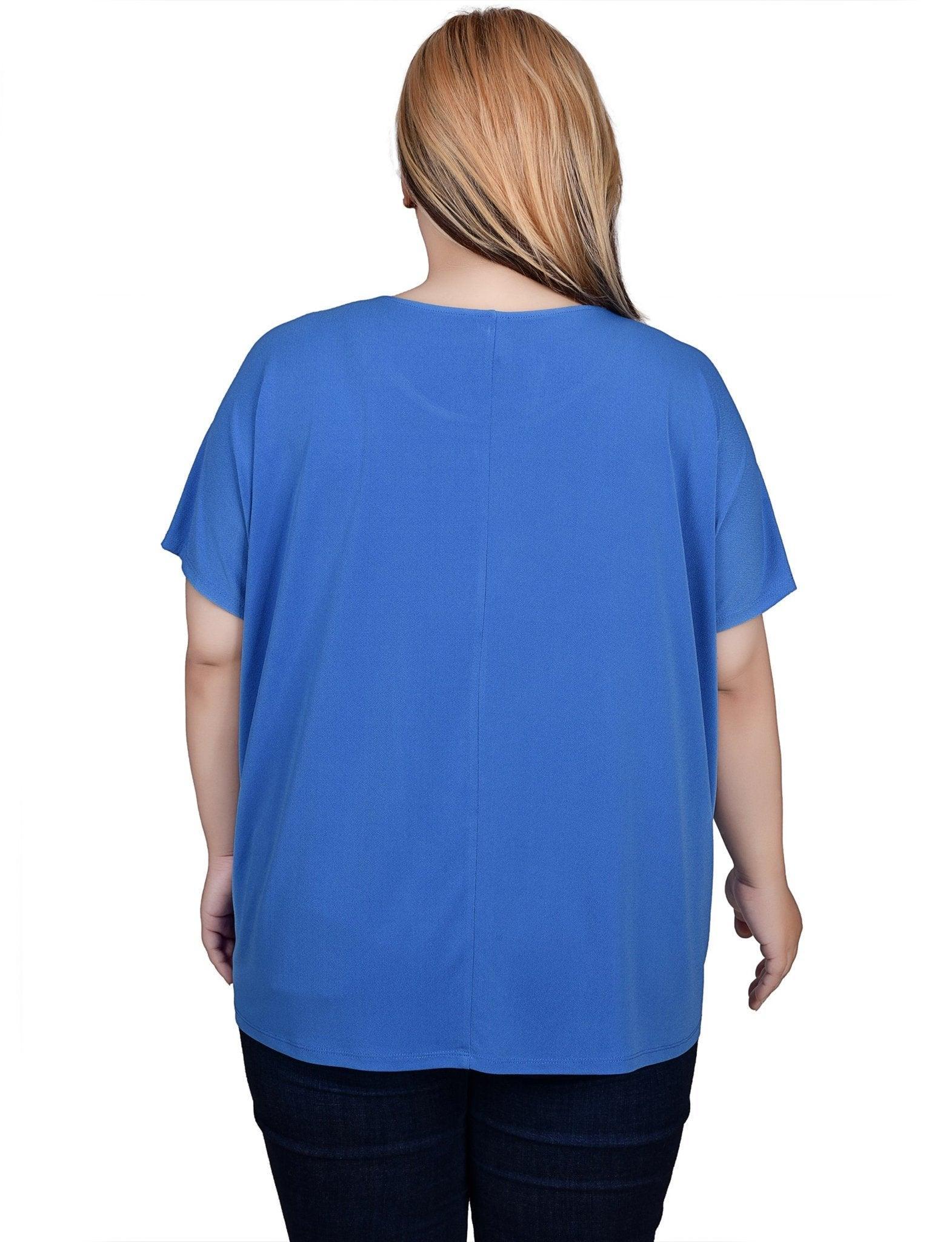 Short Sleeve Extended Sleeve Tunic Top - Plus Product Image