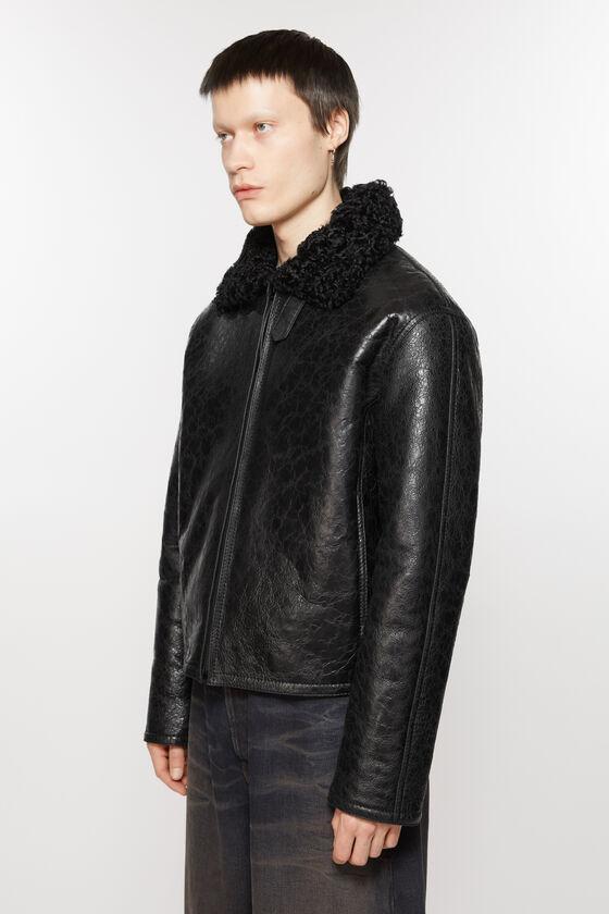 Leather shearling jacket Product Image