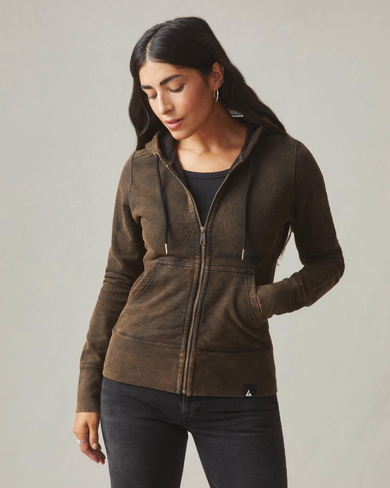 Classic Full Zip - Mineral Wash - Black Female Product Image