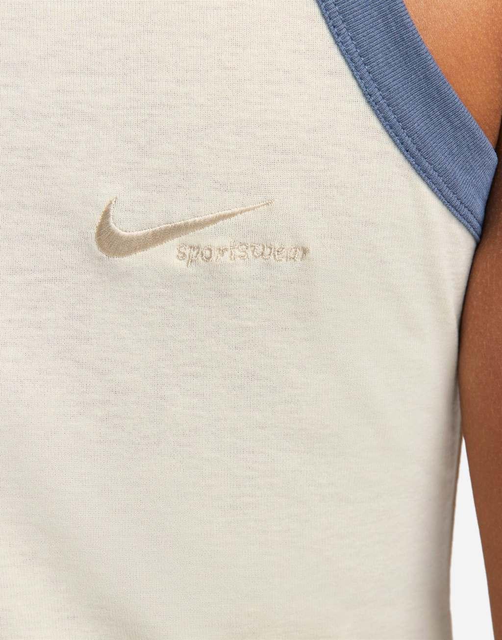 Nike Collection cut out tank in stone Product Image