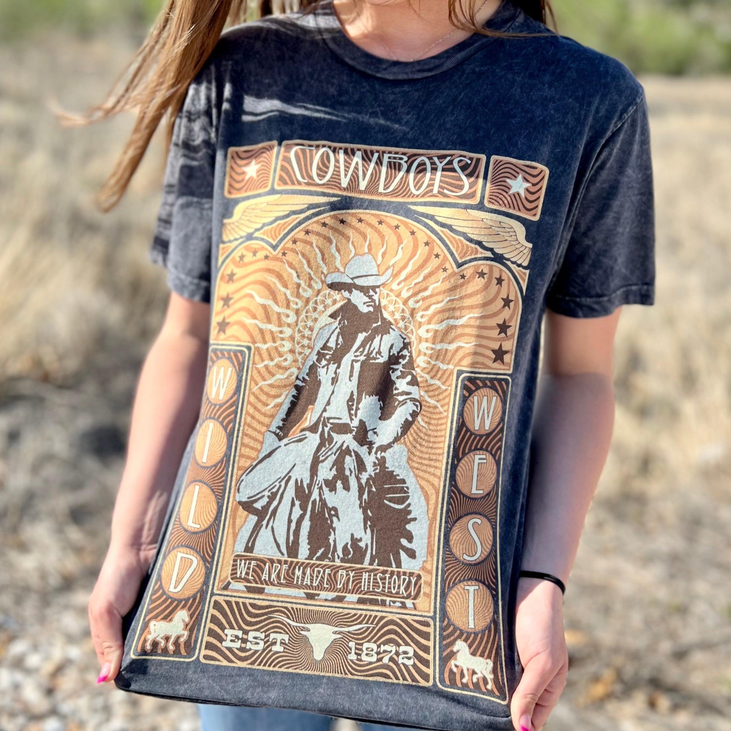 PLUS Mineral Washed Cowboy History Graphic Tee Product Image