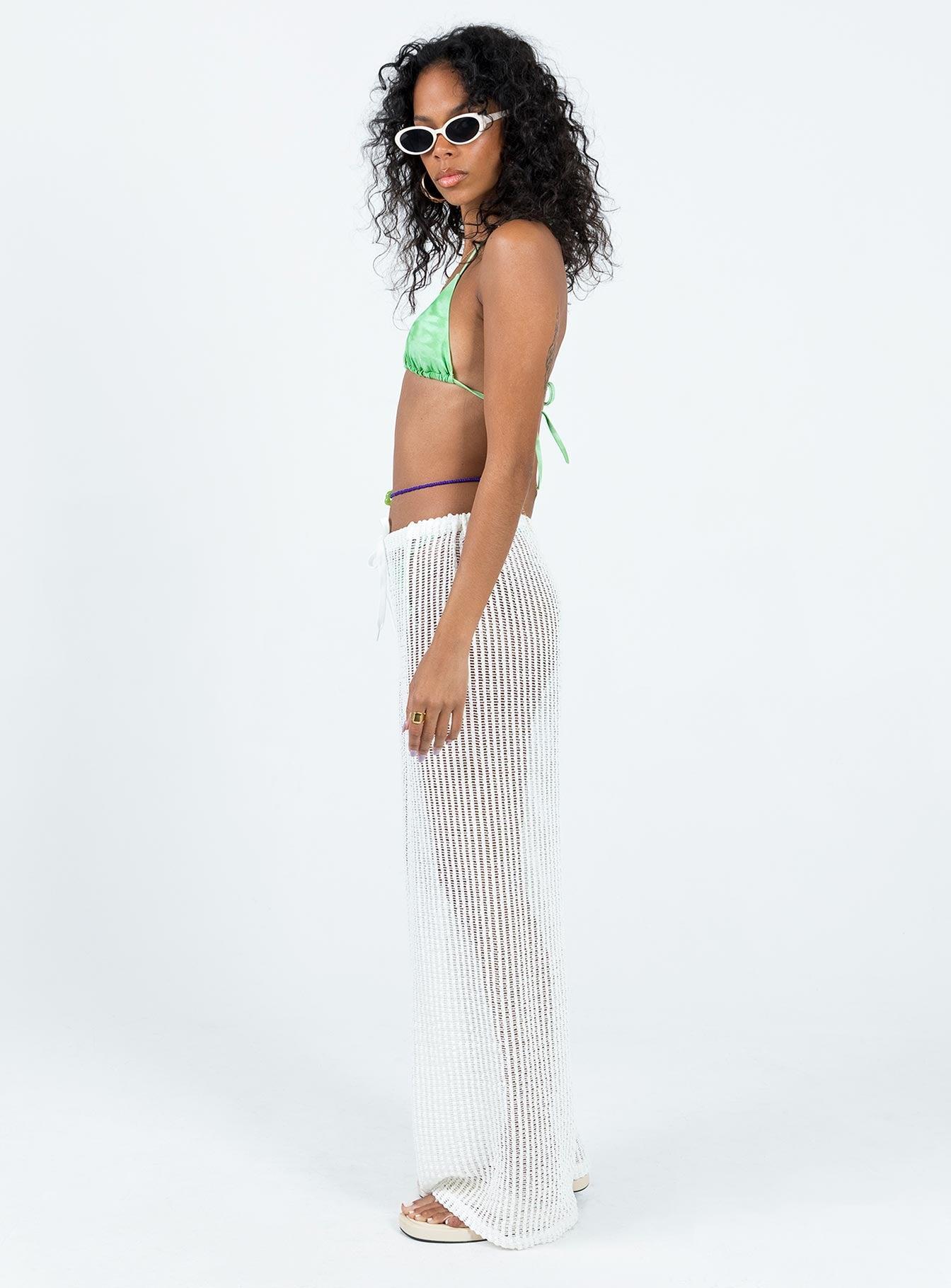 Darcie Knit Pants White Product Image