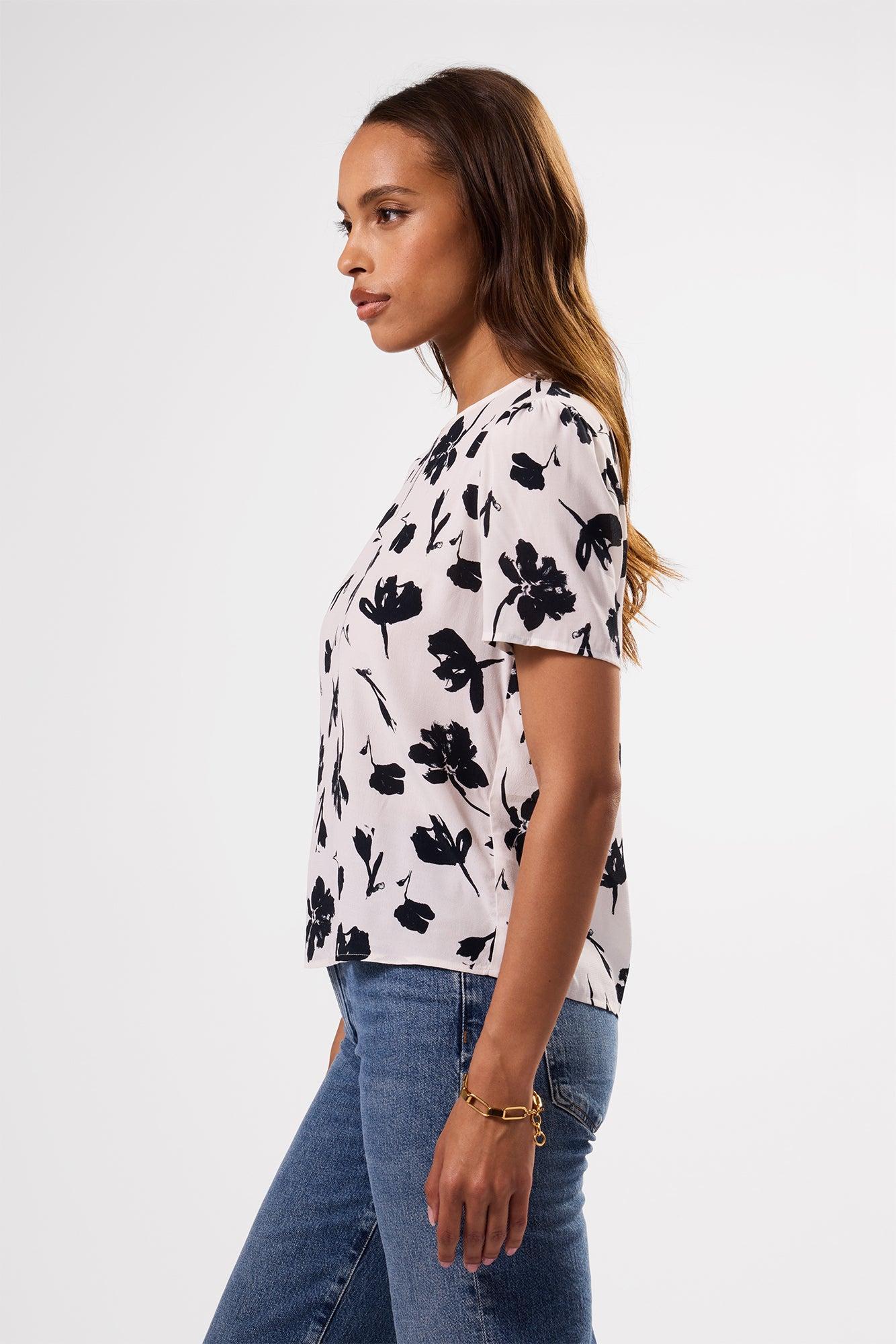 Odilia Crepe Blouse - Aix White Product Image