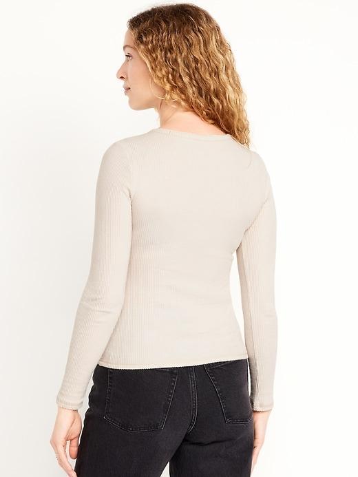 Plush-Knit Long-Sleeve T-Shirt Product Image