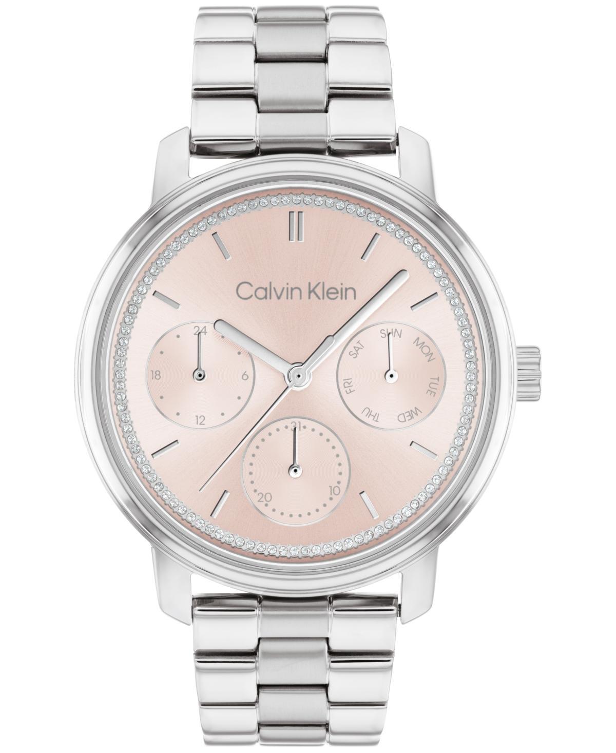 Calvin Klein Womens Silver-Tone Stainless Steel Bracelet Watch 38mm Product Image