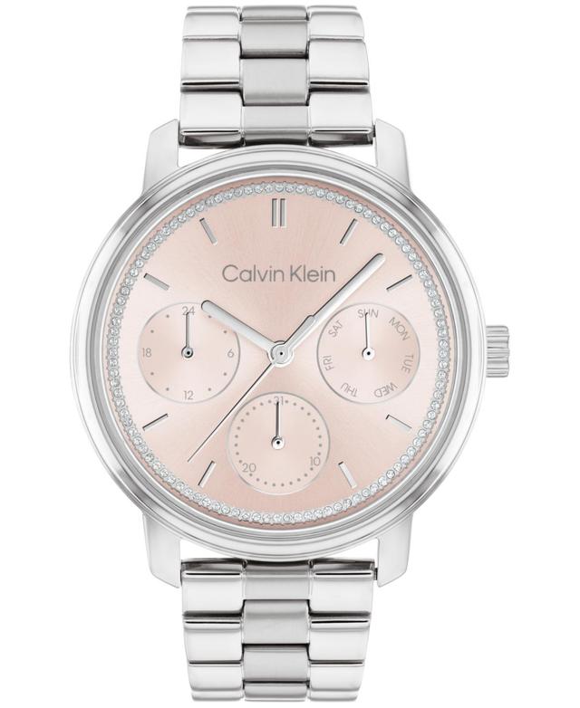 Calvin Klein Womens Silver-Tone Stainless Steel Bracelet Watch 38mm Product Image