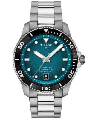 Tissot Mens Swiss Automatic Seastar 1000 Powermatic 80 Stainless Steel Bracelet Watch 40mm Product Image