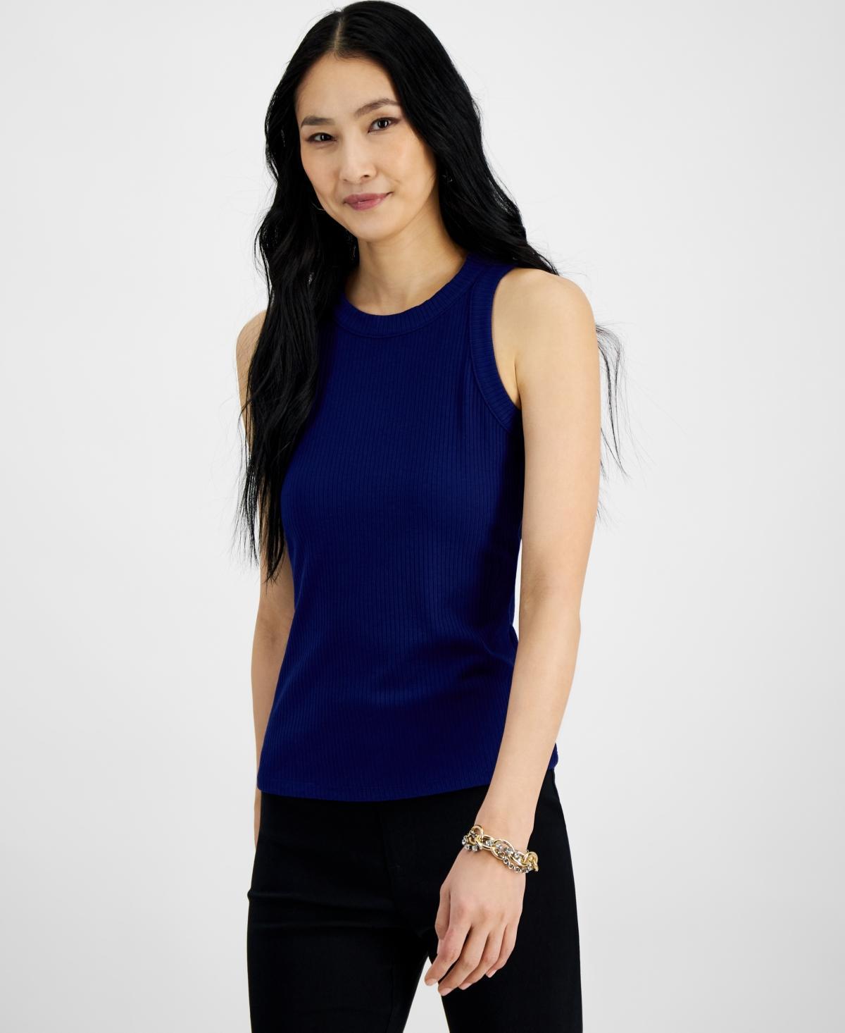 Women's Ribbed Crewneck Tank, Created for Macy's Product Image