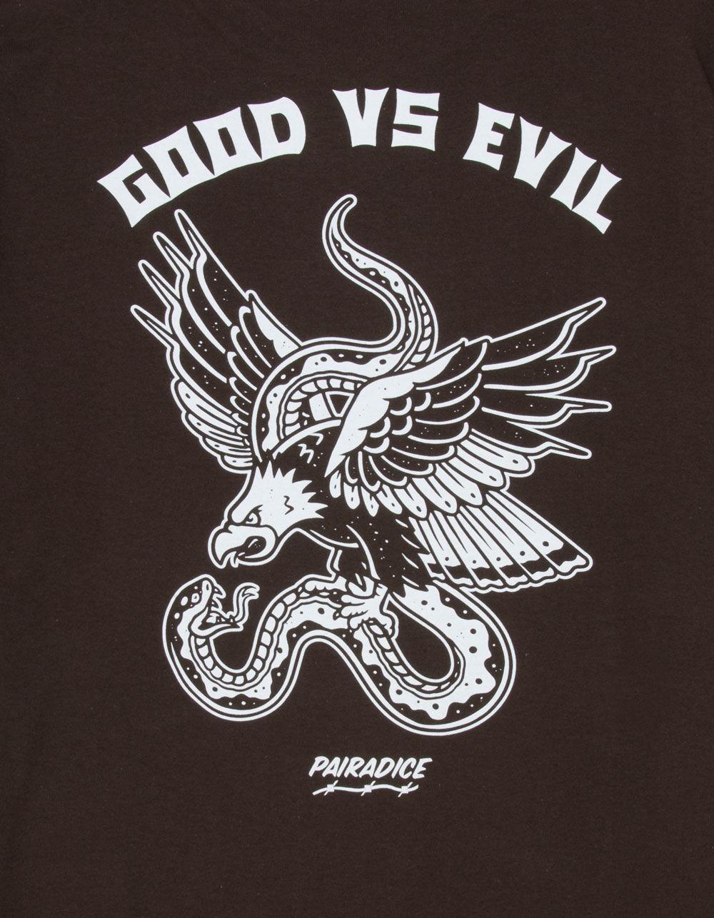 WELCOME TO PAIRADICE Good Vs. Evil Mens Tee Product Image