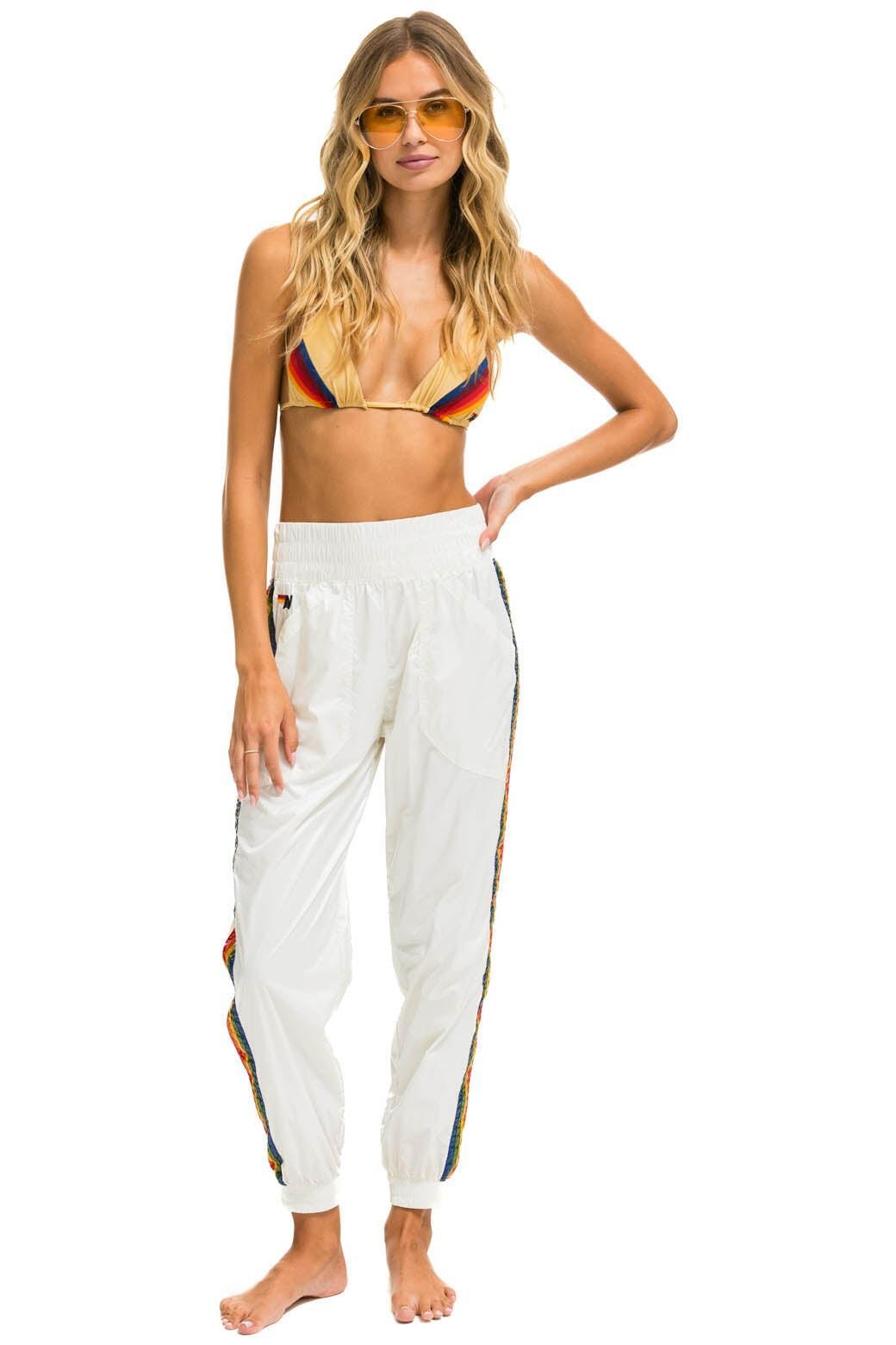 5 STRIPE HI RISE WIND PANT - VINTAGE WHITE Female Product Image