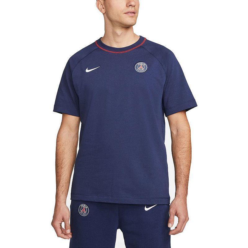 Mens Nike Navy Paris Saint-Germain Travel Raglan T-Shirt PSG Blue Product Image