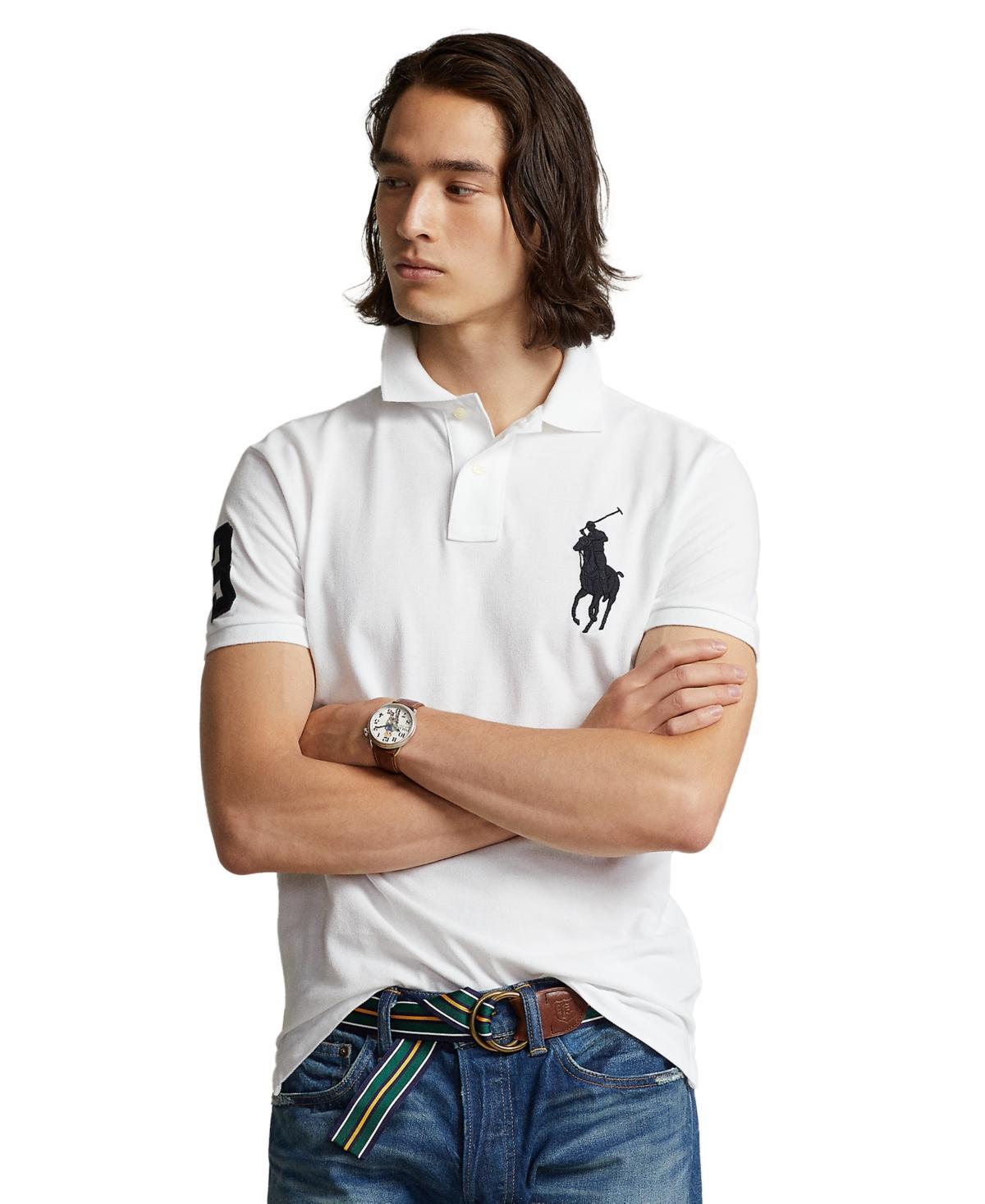 Polo Ralph Lauren Big Pony Custom Slim Fit Mesh Polo Shirt Product Image