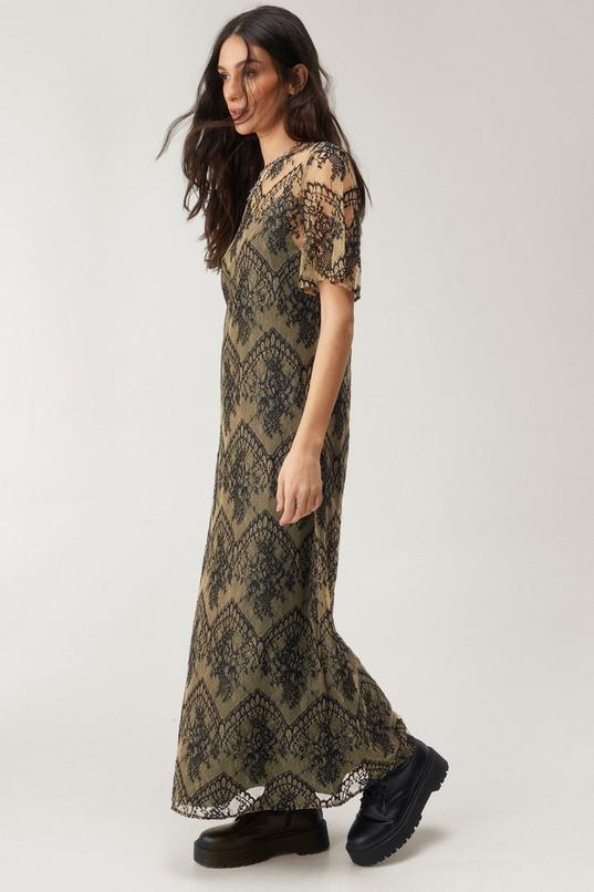 Lace Column Maxi Dress Product Image