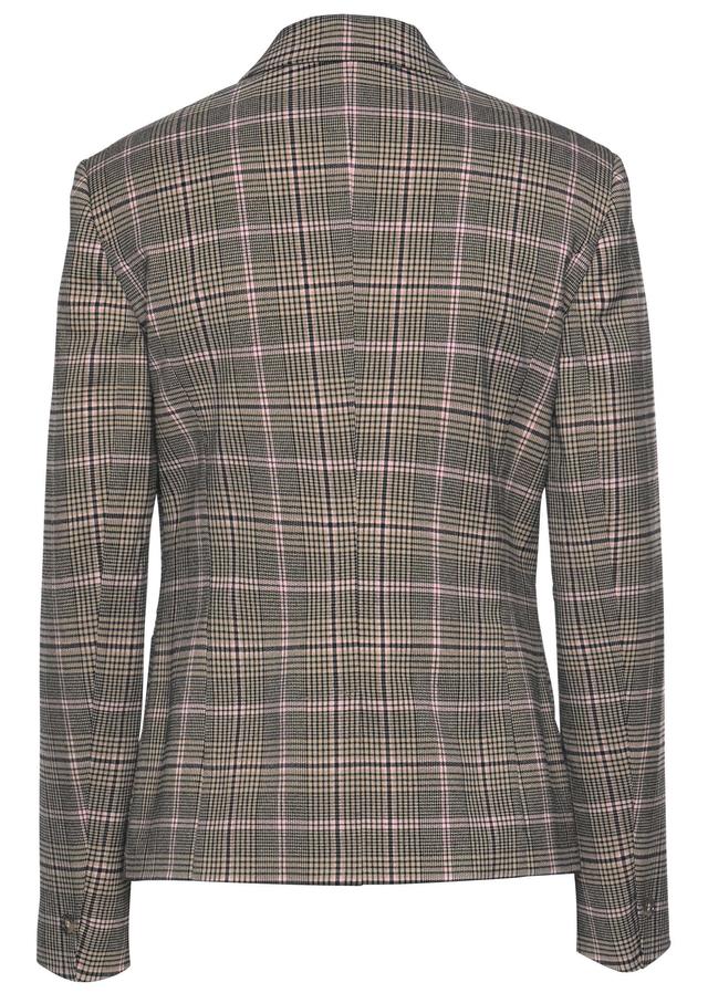 Plaid Blazer - Brown Product Image