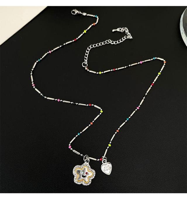 Smiley Star Rhinestone Pendant / Alloy Necklace / Set Product Image