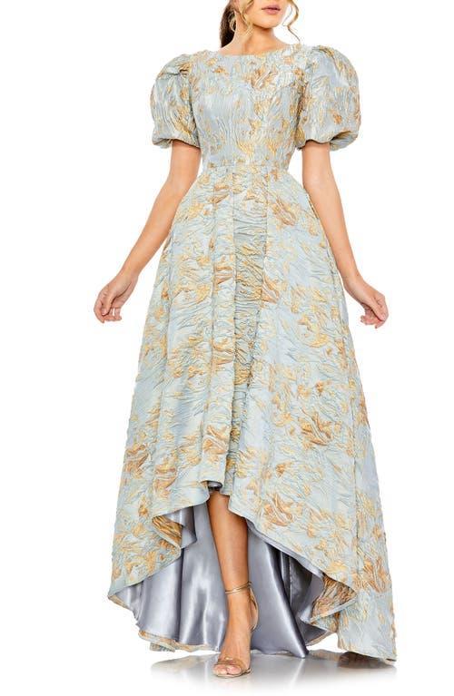 Womens Floral Brocade High-Low Gown Product Image