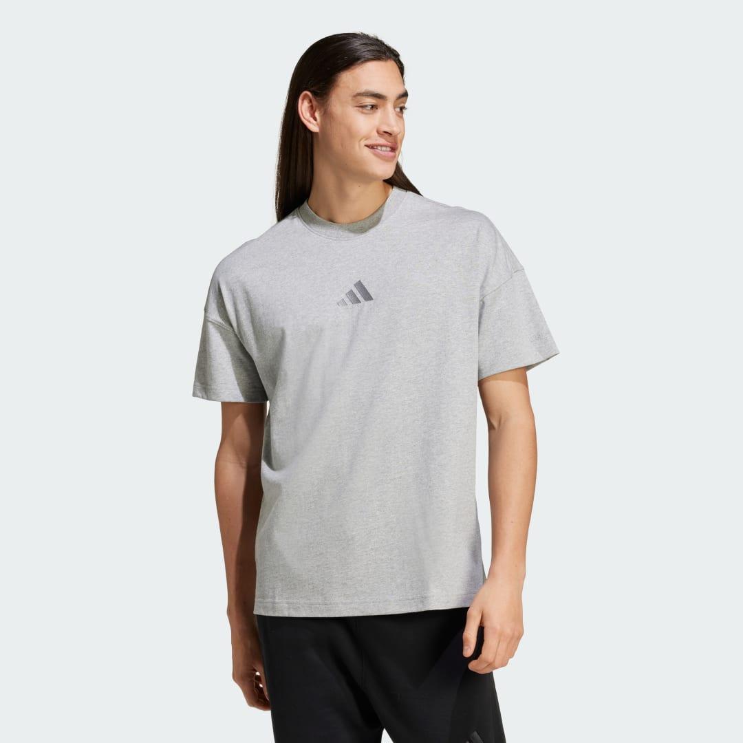 adidas ALL SZN Tee Medium Grey Heather XL Mens product image