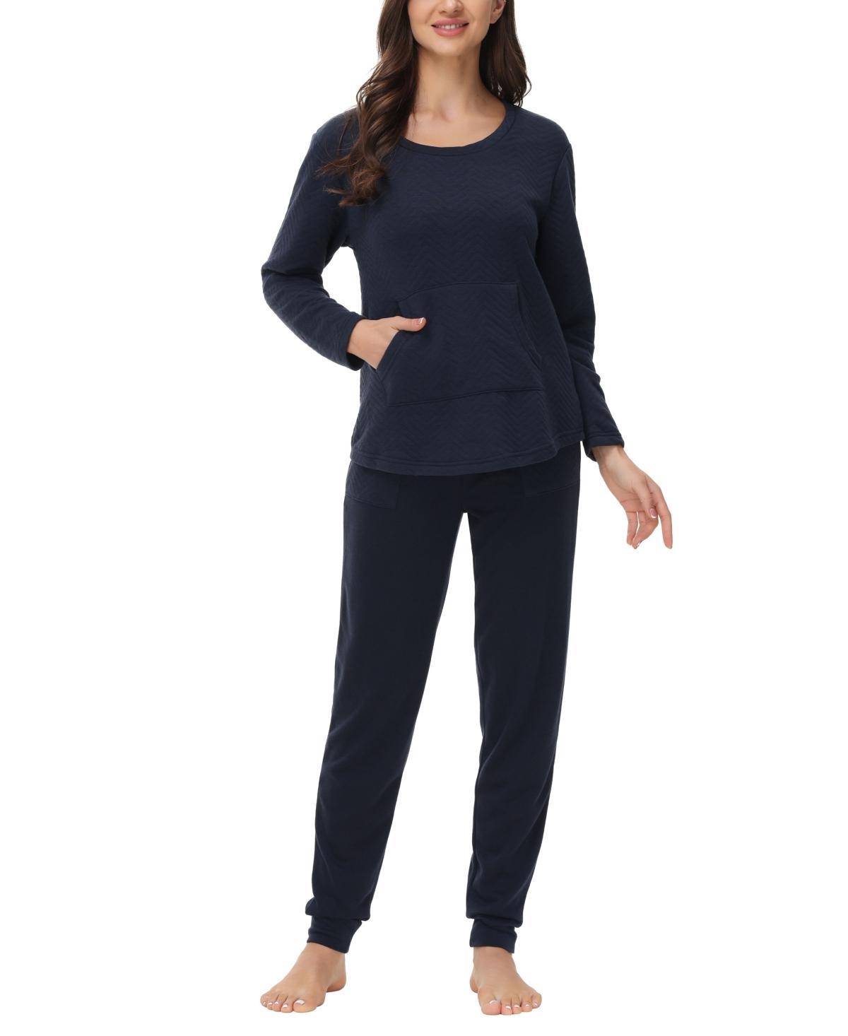 Womens Kangaroo Long Sleeve Top with Jogger Set Product Image