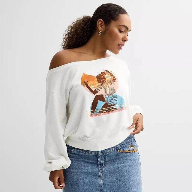 Womens Sonoma Community Brooklyn Dolly Off The Shoulder Sweatshirt Product Image