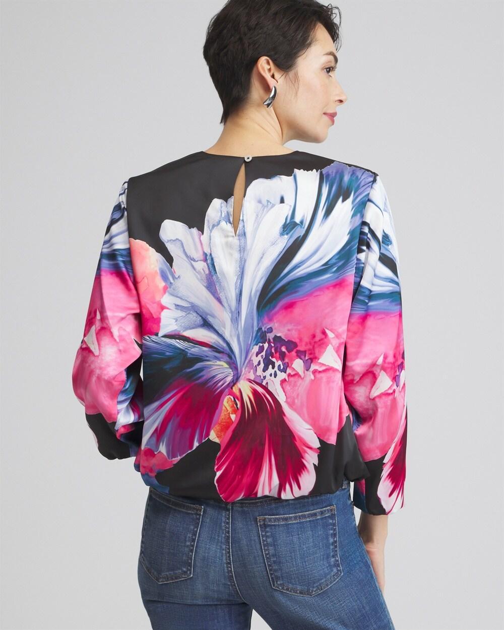 Floral Bubble Hem Top Product Image