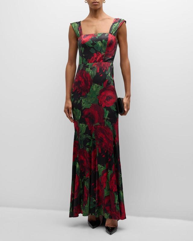 Womens Azra Floral Off-the-Shoulder Mermaid Gown Product Image