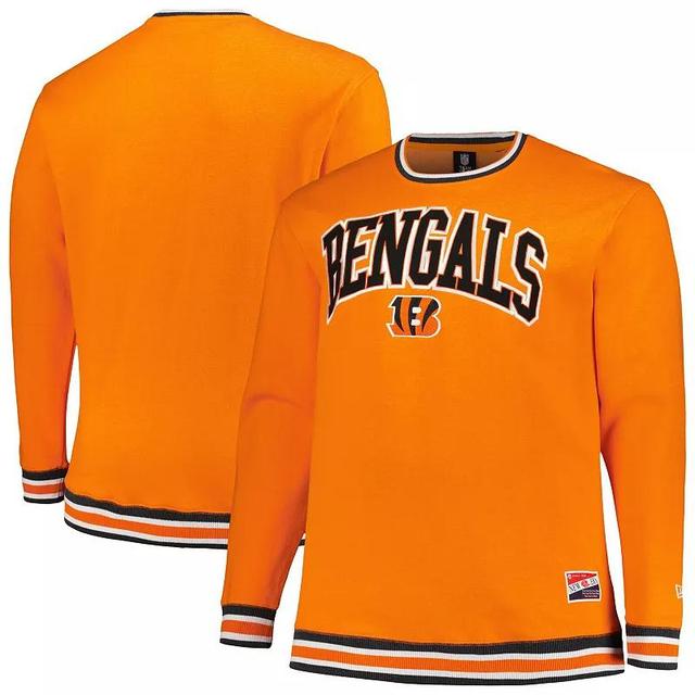 Mens New Era Cincinnati Bengals Big & Tall Pullover Sweatshirt Product Image