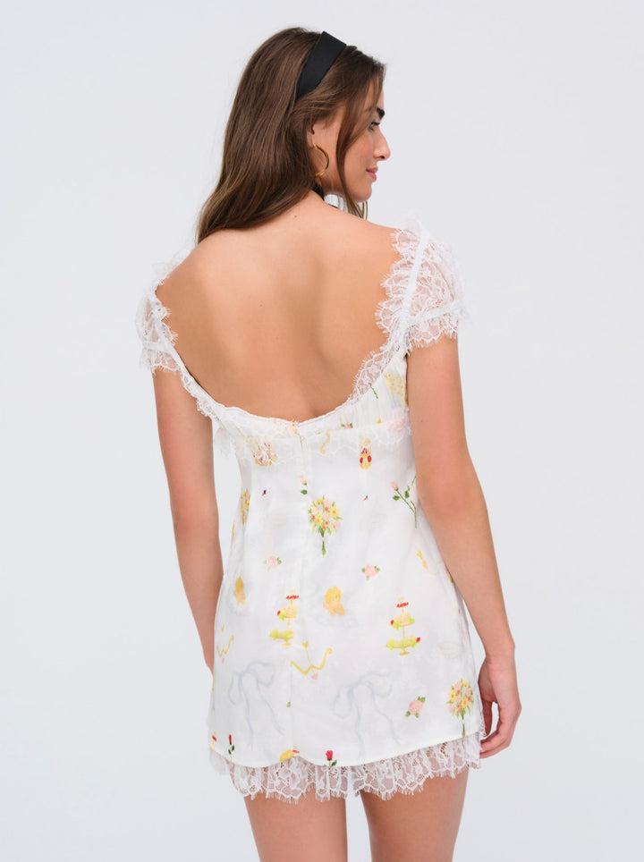 Jeannine Mini Dress — White Product Image