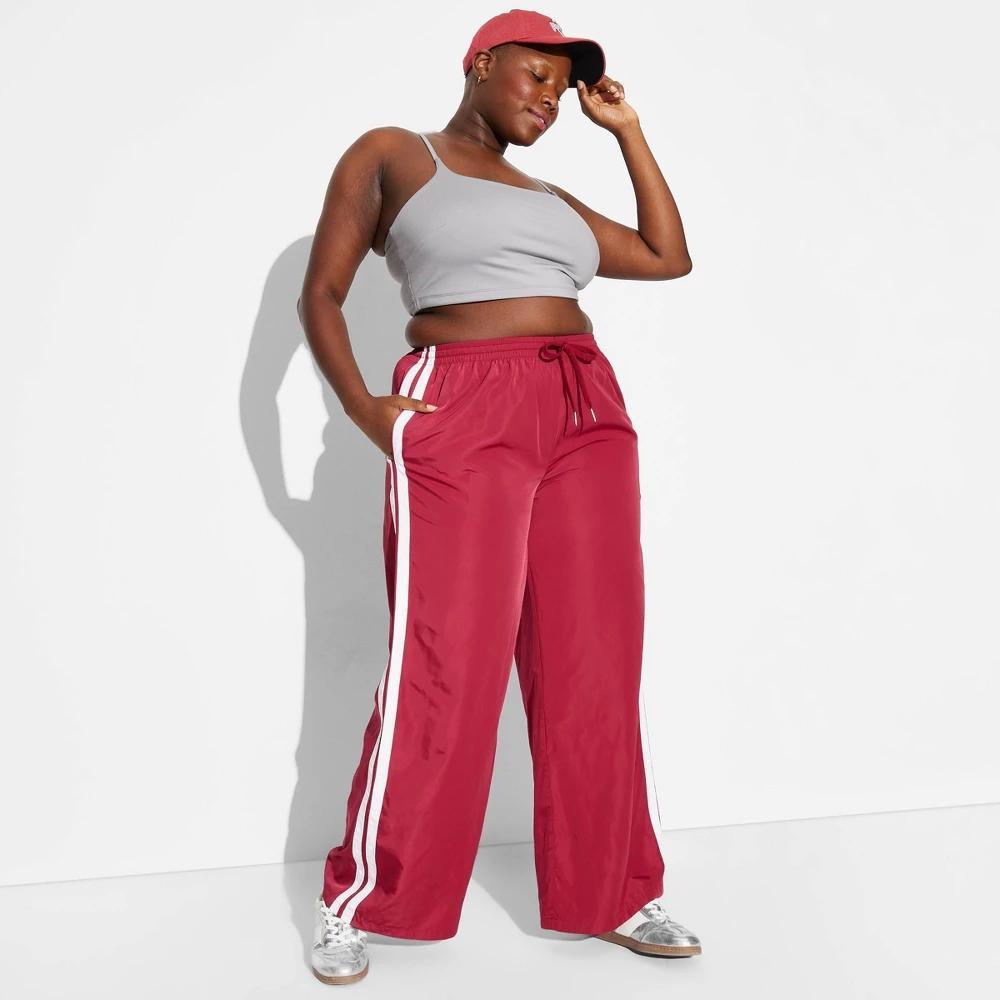 Womens Game Day High-Rise Track Pants - Wild Fable Rose Red 2X Product Image